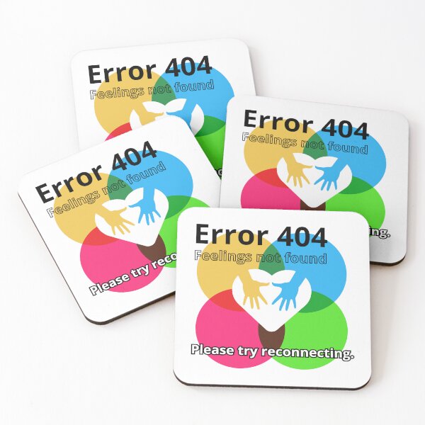 Item preview, Error 404 Feelings Not Found A Heart Surrounded by Hands in a Sea of Broken Circles designed and sold by SplashTastic.