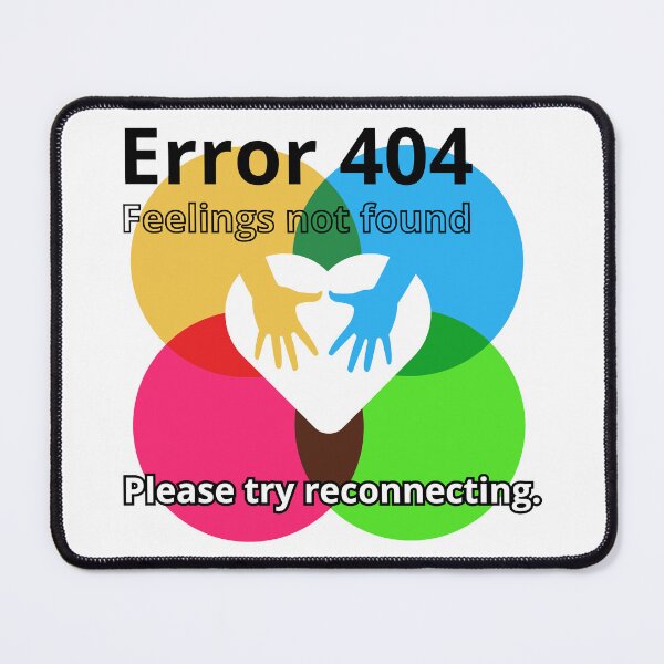 Item preview, Error 404 Feelings Not Found A Heart Surrounded by Hands in a Sea of Broken Circles designed and sold by SplashTastic.