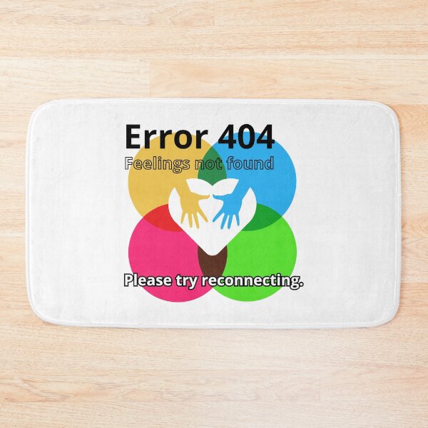 Item preview, Error 404 Feelings Not Found A Heart Surrounded by Hands in a Sea of Broken Circles designed and sold by SplashTastic.