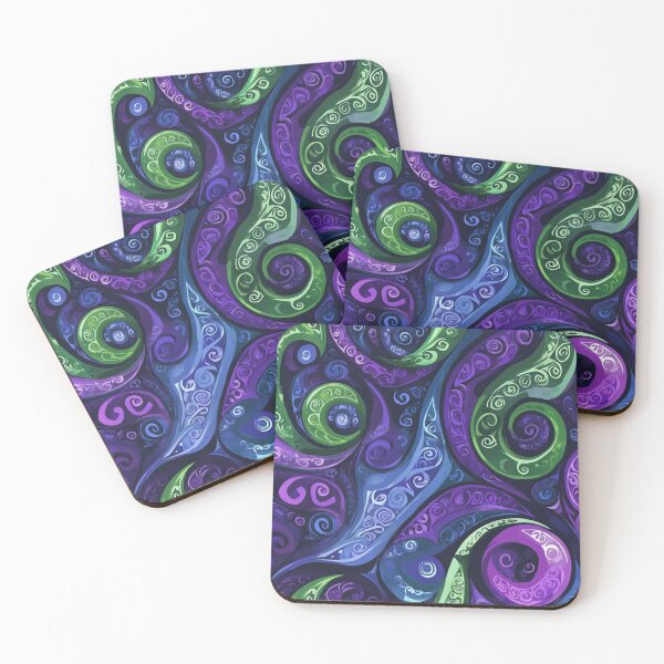 Item preview, New Zealand Māori Paua Pattern Koru Design 254 designed and sold by GrinGalore.