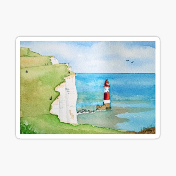 Aperçu de l'œuvre Le phare de Beachy Head depuis les Downs. créée et vendue par John Ray.