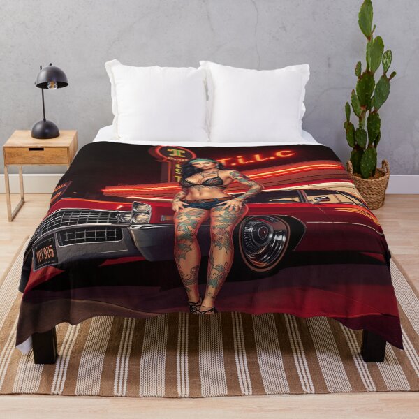 Item preview, Modern Comic Art, Vintage Car, Cadillac, Tattooed Woman designed and sold by Salimgor Hangaround Music.