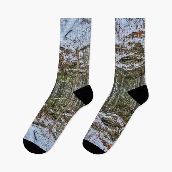Item preview, Hiking Adventures, snowy trails, Rocky Arbor, alternate reality  designed and sold by aadventures.