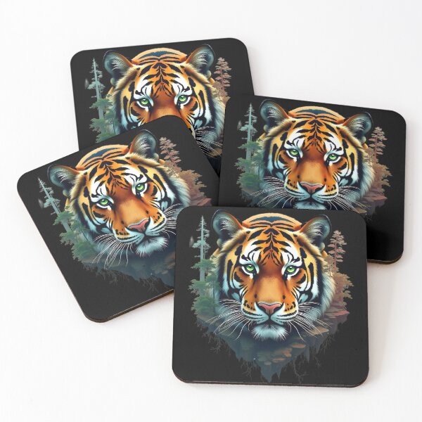 Item preview, TIGER in the Asian forest art save the tigers protect tiger design, good for nature enthusiasts and jungle adventurers designed and sold by Jt41.