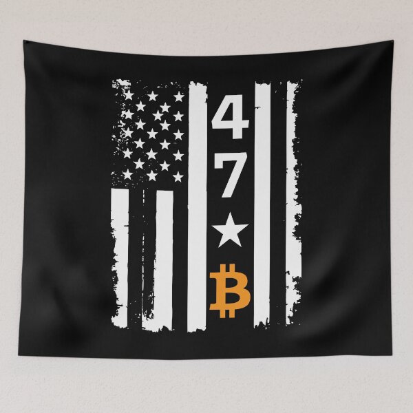 Item preview, Trump 47th President Bitcoin Flag – Patriotic Crypto Design designed and sold by LarsVegas2012.