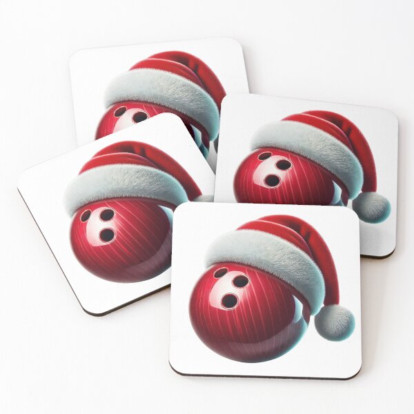 Item preview, Santa Strikes Bowling Ball Christmas Santa Claus Holiday Hat Lanes and Bells Festive Bowler designed and sold by Zestfull.