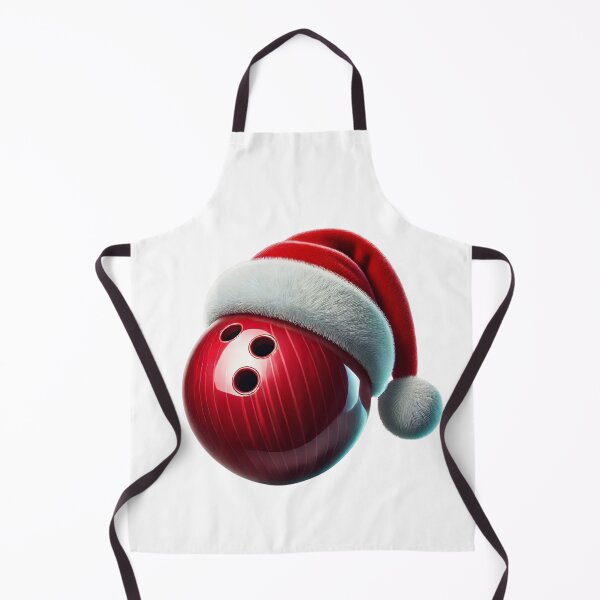 Item preview, Santa Strikes Bowling Ball Christmas Santa Claus Holiday Hat Lanes and Bells Festive Bowler designed and sold by Zestfull.