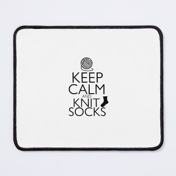 Item preview, Keep Calm Knit Socks Yarn Ball Design designed and sold by Liseri.
