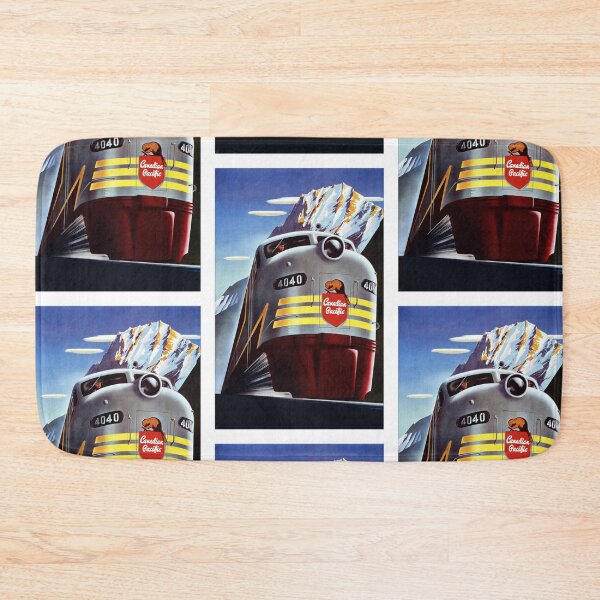 Item preview, Vintage Travel: Canadian Pacific Railway Mountain Art Deco Poster designed and sold by Styled Vintage.