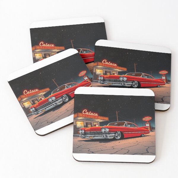 Item preview, Modern Comic Art, Vintage Car, Cadillac Deville, Gas Station designed and sold by Salimgor Hangaround Music.