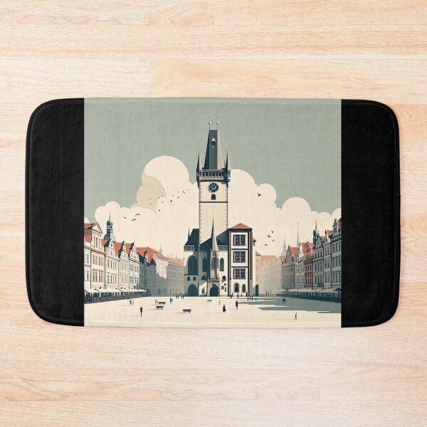 Item preview, Prague Old Town Square Minimalism Art Style designed and sold by artofuniverse.