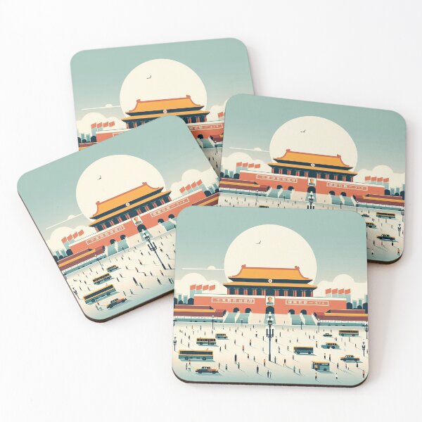 Item preview, Tiananmen Square Minimalism Art Style designed and sold by artofuniverse.
