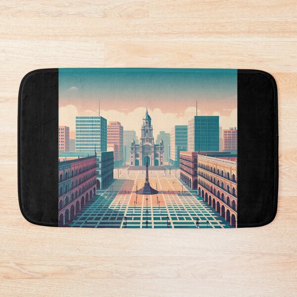 Item preview, Zocalo Square Minimalism Art Style designed and sold by artofuniverse.