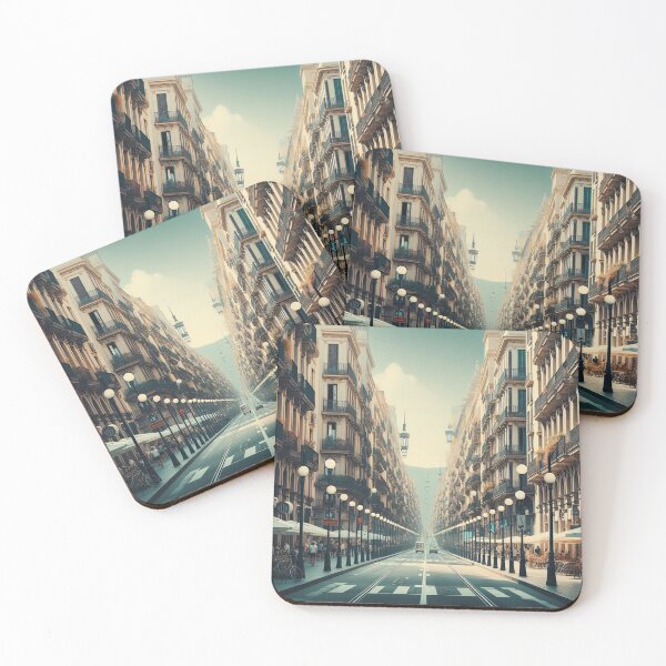 Item preview, La Rambla Street, Barcelona Minimalism Art Style designed and sold by artofuniverse.
