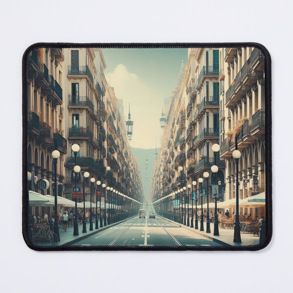 Item preview, La Rambla Street, Barcelona Minimalism Art Style designed and sold by artofuniverse.