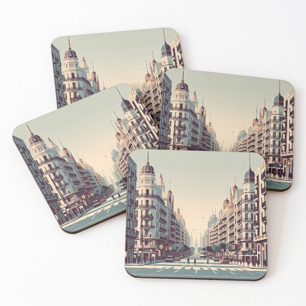 Item preview, La Rambla Street, Barcelona Minimalism Art Style designed and sold by artofuniverse.