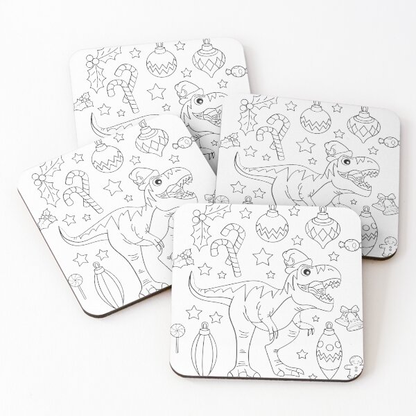 Item preview, Christmas Dino! A Coloring Book Design designed and sold by ColoringCove.