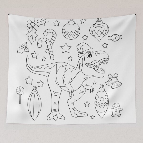 Item preview, Christmas Dino! A Coloring Book Design designed and sold by ColoringCove.