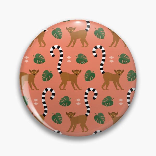 Item preview, Ringtailed lemurs on orange designed and sold by reneesillus.