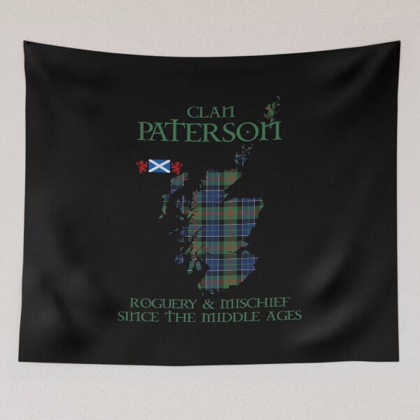 Item preview, Clan Paterson tartan Scotland map Saltire flag and lion rampant scottish designed and sold by Clan1093.