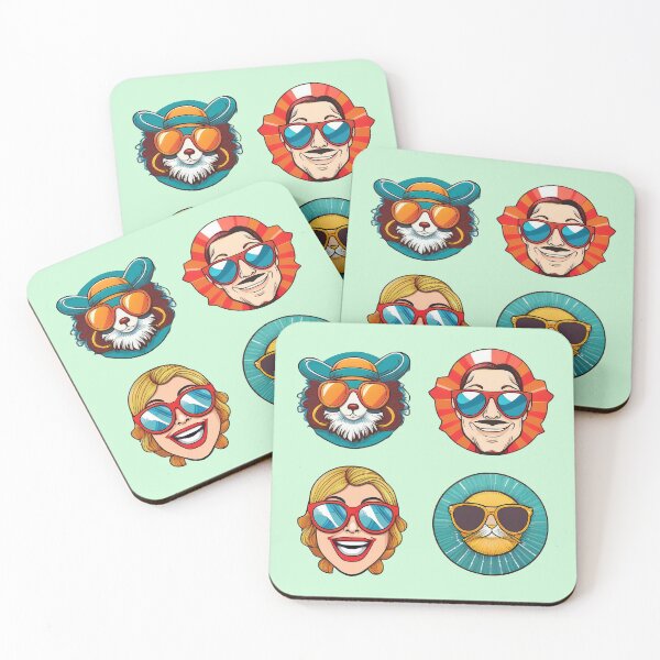 Item preview, Happy or Sad Sunglasses | Sticker Pattern | Retro Collection designed and sold by monkeybusiness.pt.