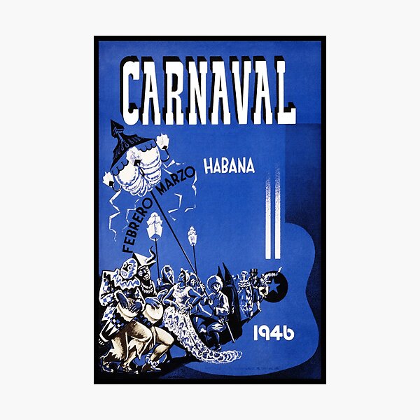 Item preview, Vintage Travel: 1946 Carnaval de La Habana, Havana, Cuba Poster designed and sold by Styled Vintage.