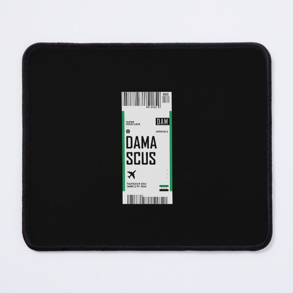 Item preview, Syria Boarding Pass Damascus Sticker designed and sold by TulipaGraphics.
