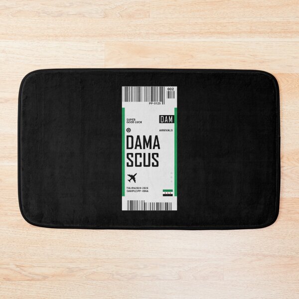 Item preview, Syria Boarding Pass Damascus Sticker designed and sold by TulipaGraphics.