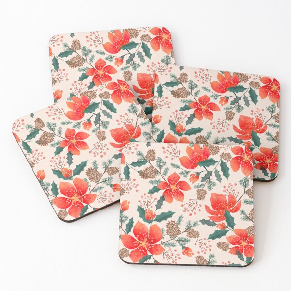 Item preview, Festive Christmas Floral designed and sold by artypeaches.