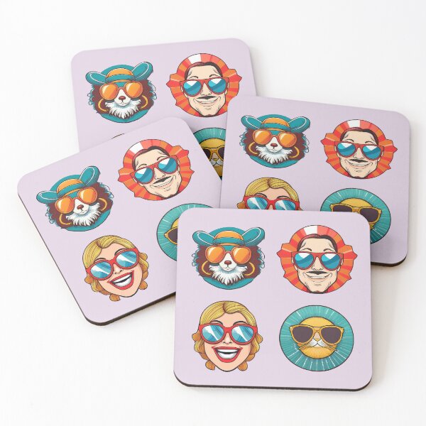 Item preview, Happy or Sad Sunglasses | Sticker Pattern | Retro Collection designed and sold by monkeybusiness.pt.
