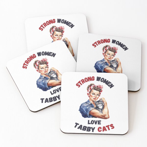 Item preview, Strong Women Love Tabby Cats designed and sold by ToxiCool.