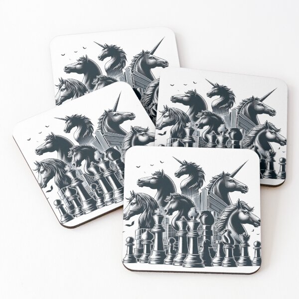 Item preview, checkmate, chess game, black and white art, designed and sold by nicnacc.