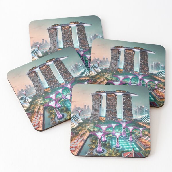 Item preview, Singapore Skyline with Futuristic Gardens   designed and sold by Koalangel.