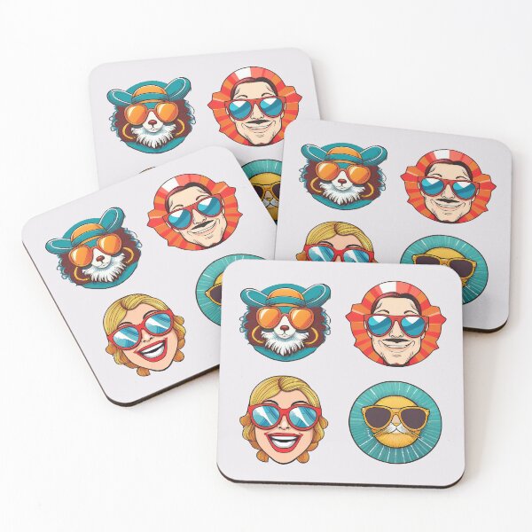 Item preview, Happy or Sad Sunglasses | Sticker Pattern | Retro Collection designed and sold by monkeybusiness.pt.