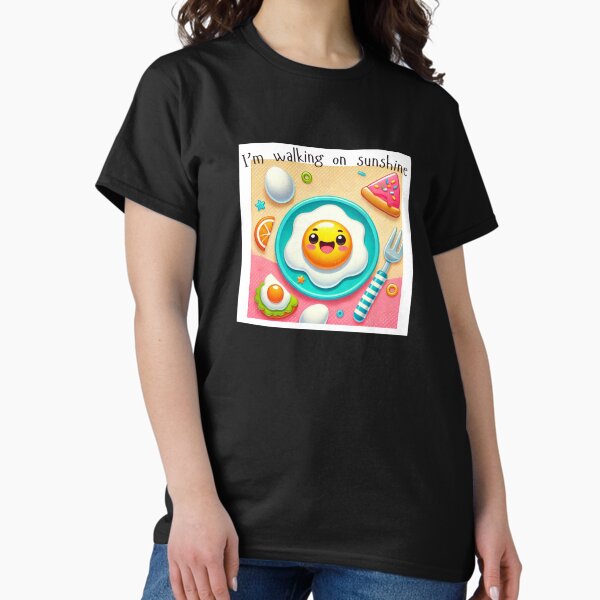 Item preview, I’m walking on sunshine (featuring an egg sunny-side-up) designed and sold by PhotoDesignNZ.