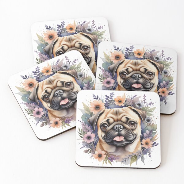 Item preview, Pug Boho Floral designed and sold by MagicWander.
