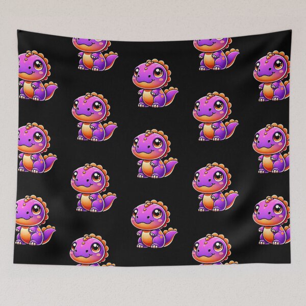 Item preview, Cute Dinosaur Orange Purple  designed and sold by ToxiCool.