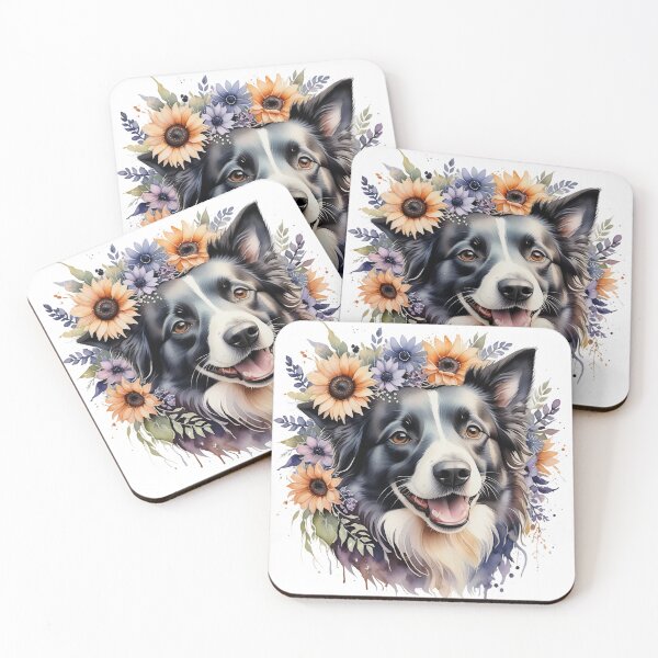 Item preview, Border Collie Boho Floral designed and sold by MagicWander.