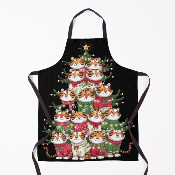 Item preview, Ugly Sweater Cute Cozy Winter Bengal Tiger Christmas Tree designed and sold by zenpatterns.