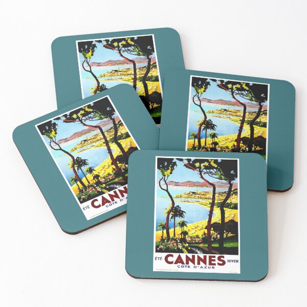 Item preview, Vintage Travel: Cannes Cote d'Azur Art Deco Poster designed and sold by Styled Vintage.