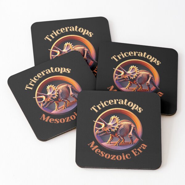 Item preview, Dinosaur Orange Purple Triceratops Fossil Mesozoic  designed and sold by ToxiCool.