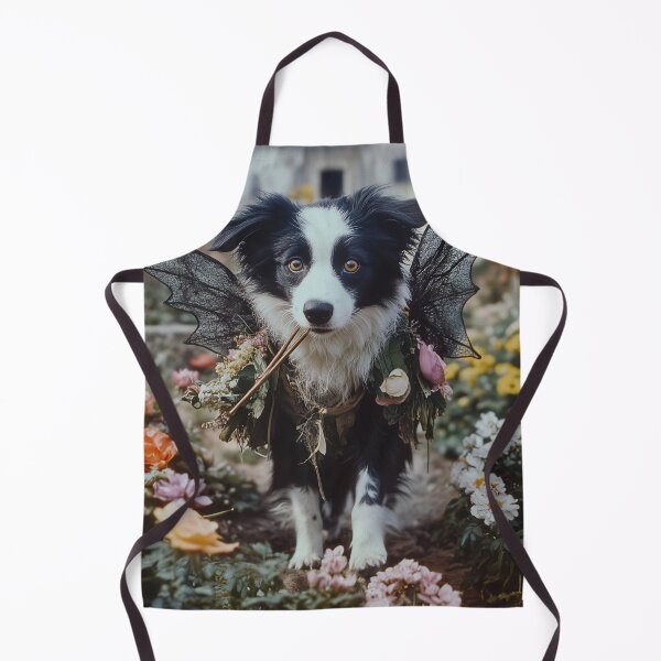 Item preview, Border Collie Pup with Wings in an Enchanted Castle Gardens designed and sold by LonesomeKnight.