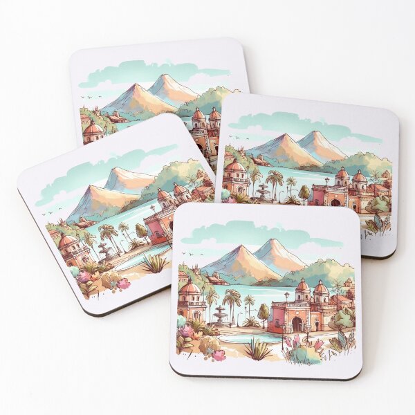 Item preview,  Sketch of Guatemala’s Wonders: Tikal, Antigua, and More,  designed and sold by PaintMeWorld.