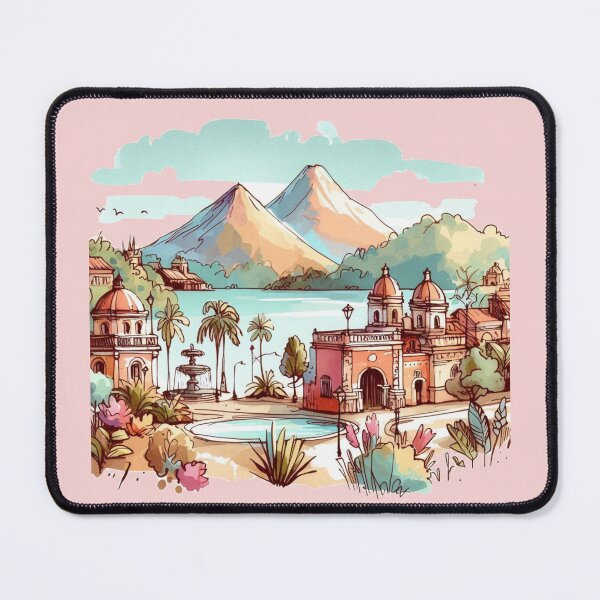 Item preview, Sketch of Guatemala’s Wonders: Tikal, Antigua, and More, designed and sold by PaintMeWorld.
