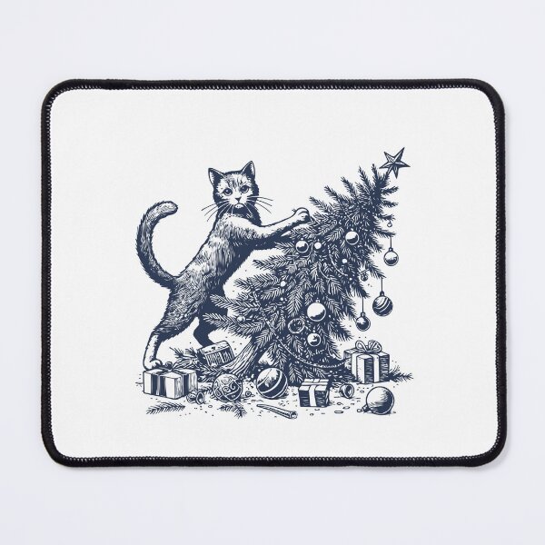 Item preview, Funny Cat Christmas Retro Style designed and sold by LuminOrb.