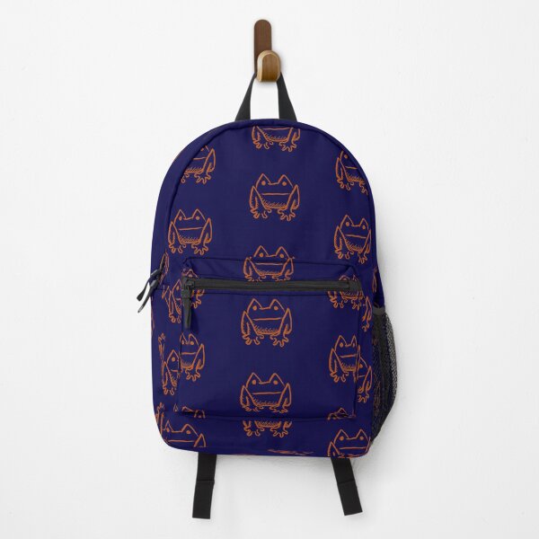 Item preview, Orange  Frog Life on Navy designed and sold by MagentaTwilight.
