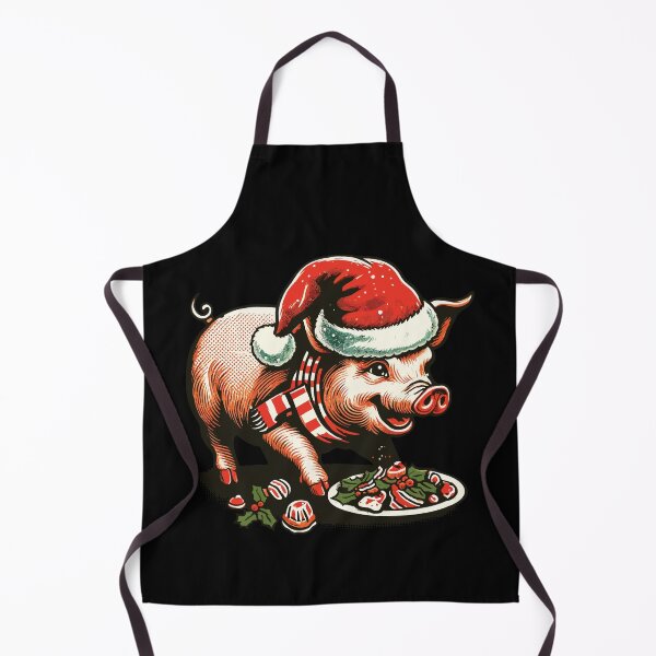 Item preview, Christmas Gluttony Pig With Hat designed and sold by LuminOrb.