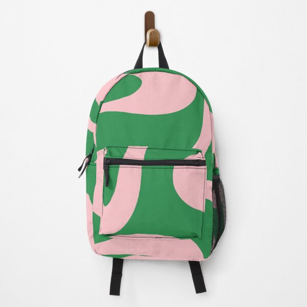 Item preview, Soft Curves Retro Modern Abstract Pattern in Green and Light Pink designed and sold by kierkegaard.