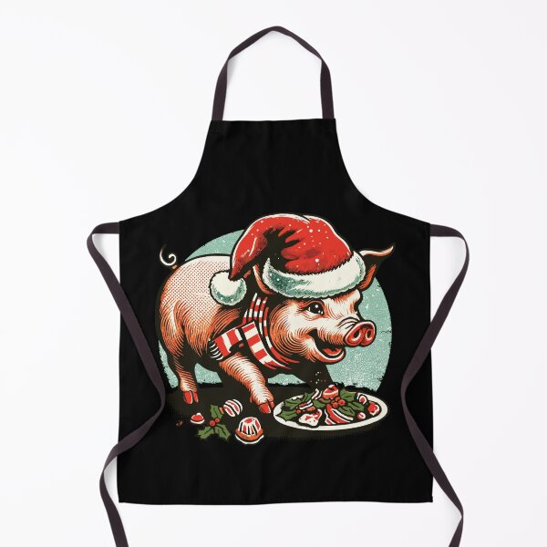 Item preview, Christmas Gluttony Pig With Hat designed and sold by LuminOrb.