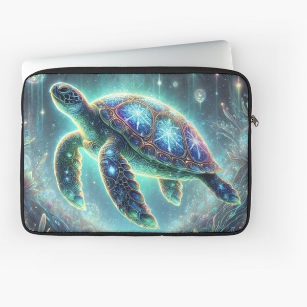 Item preview, Mystical Turtle with Bioluminescent Glow designed and sold by RealmBeastsAI.